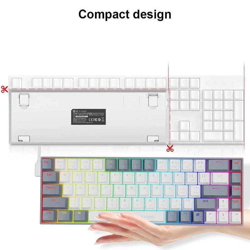 Teclado USB 60% E-YOOSO Z686 RGB